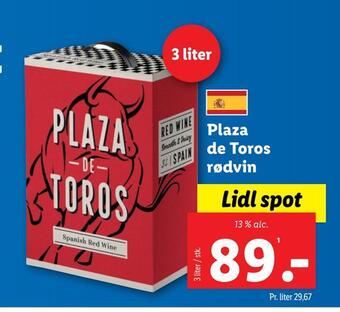 Lidl Plaza de toros rødvin tilbud