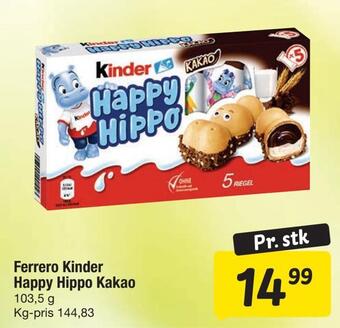 Fakta Tyskland Ferrero kinder happy hippo kakao tilbud