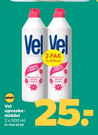 Netto Vel opvaskemiddel tilbud