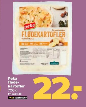 Netto Peka flødekartofler tilbud