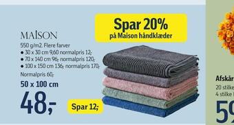 Føtex Spar 20% på maison håndklæder tilbud