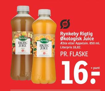 SPAR Rynkeby rigtig økologisk juice tilbud