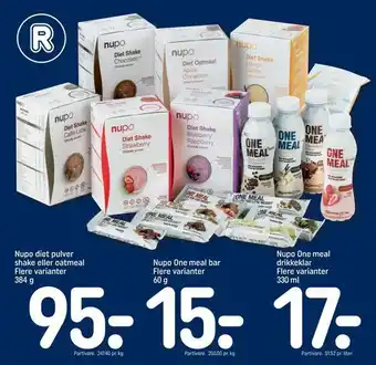 REMA 1000 Nupo one meal bar tilbud