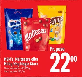 Min Købmand M&m's, maltesers eller milky way magic stars tilbud