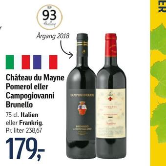 Føtex Château du mayne pomerol eller campogiovanni brunello tilbud