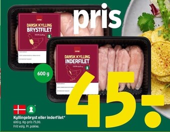 Coop 365 Coop kyllingebryst eller inderfilet tilbud