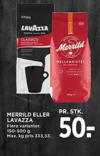 MENY Merrild el. lavazza tilbud