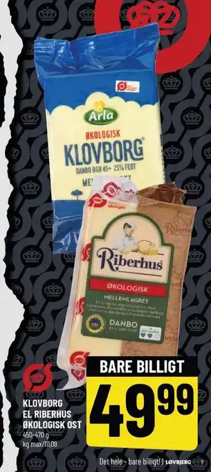 Løvbjerg KLOVBORG EL RIBERHUS ØKOLOGISK OST tilbud