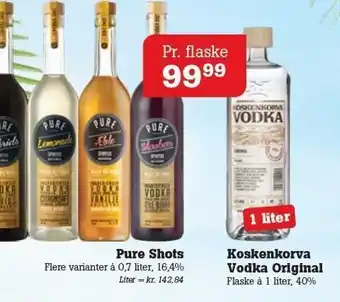 Poetzsch Padborg Pure shots eller koskenkorva vodka original tilbud
