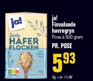 Poetzsch Padborg Ja! finvalsede havregryn tilbud