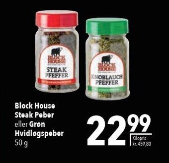 Citti Block house steak peber eller grøn hvidløgspeber tilbud
