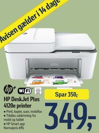 Føtex Hp deskjet plus 4120e printer tilbud