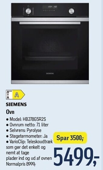Føtex Siemens ovn tilbud