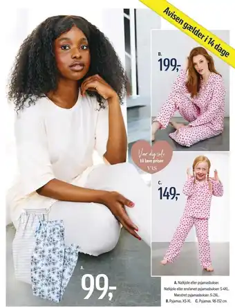 Føtex Natkjole eller pyjamabukser eller pyjamas tilbud