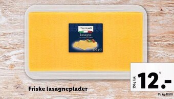 Lidl Friske lasagneplader tilbud