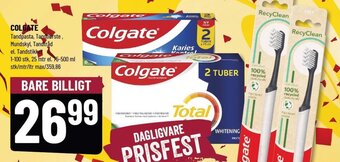 COLGATE Tandpasta, Tandbørste, Mundskyl, Tandtråd el. Tandstikker