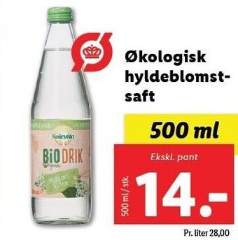 Lidl Økologisk hyldeblomstsaft tilbud