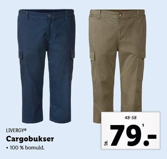 Lidl Livergy cargobukser tilbud
