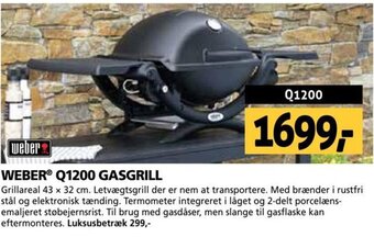 XL-BYG WEBER® Q1200 GASGRILL tilbud