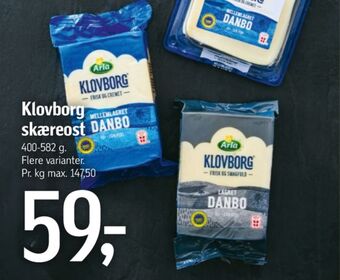Føtex Klovborg skæreost danbo mellemlagret tilbud