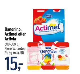 Føtex Actimel drikkeyoghurt jordbær tilbud