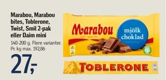 Føtex Marabou chokoladeplade mjölk choklad tilbud