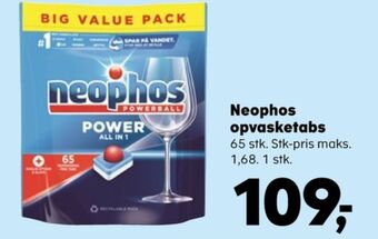 Kvickly Neophos maskinopvask-tabs tilbud