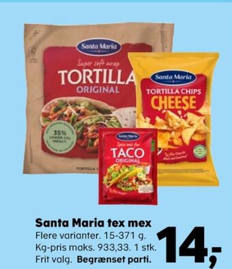 Kvickly Santa maria tortillawrap tilbud