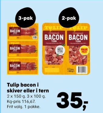 Kvickly Tulip baconskiver tilbud