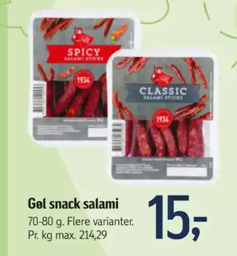 Føtex Gøl salami snacks tilbud