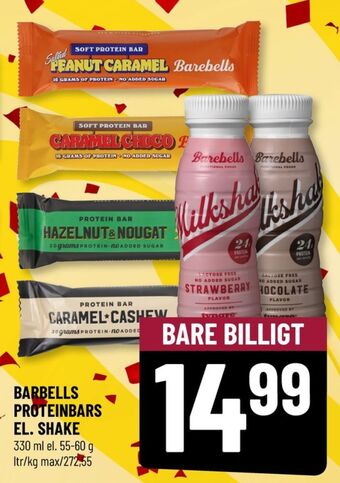 Løvbjerg Barebells milkshake chocolate tilbud