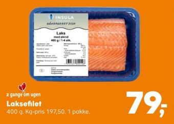 Kvickly Insula laksefilet tilbud