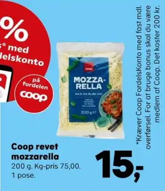 Kvickly Coop revet ost mozzarella tilbud