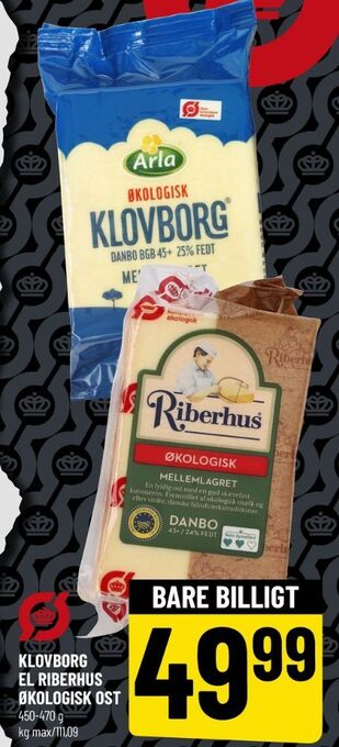 Løvbjerg Klovborg skæreost danbo mellemlagret tilbud