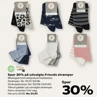 Kvickly Friends strømper tilbud