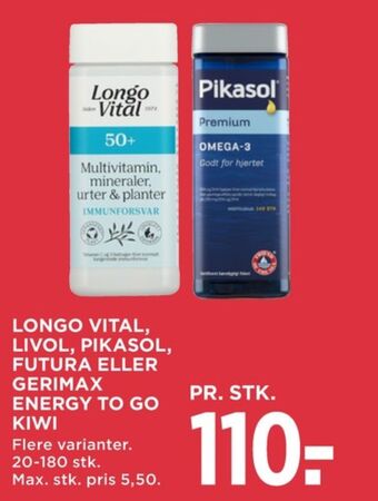 MENY Longo vital vitaminer tilbud