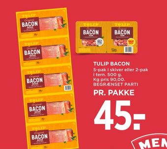 MENY Tulip bacontern tilbud
