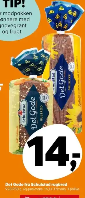 SuperBrugsen Det gode solsikkerugbrød tilbud