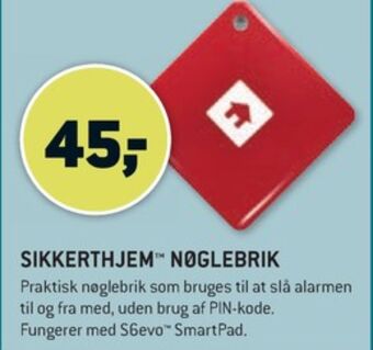 XL-BYG Sikkerthjem nøglebrik tilbud