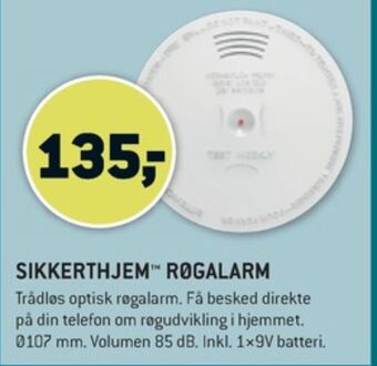 XL-BYG Sikkerthjem røgalarm tilbud