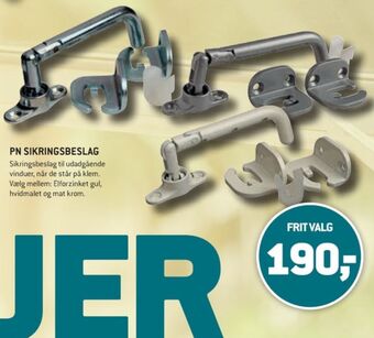 XL-BYG Pn beslag sikringsbeslag tilbud
