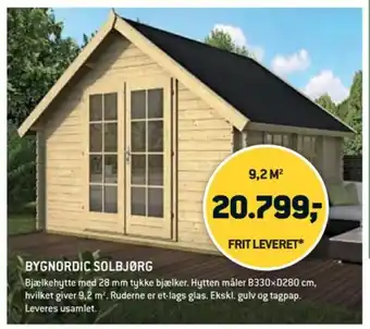XL-BYG Bygnordic bjælkehytte tilbud