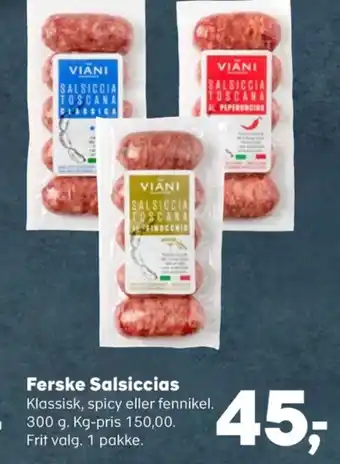SuperBrugsen Viani salsiccia toscana al finocchio tilbud