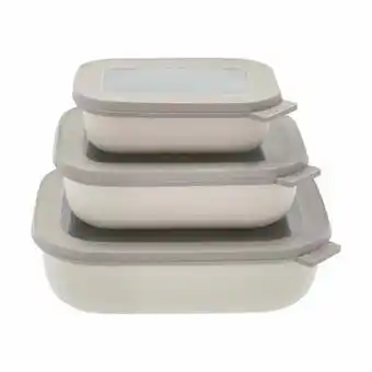 Imerco Mepal cirqula opbevaringsskålesæt lav - 6 dele - 0,5/1/2 liter - m. låg - pp-plastik - hvid tilbud