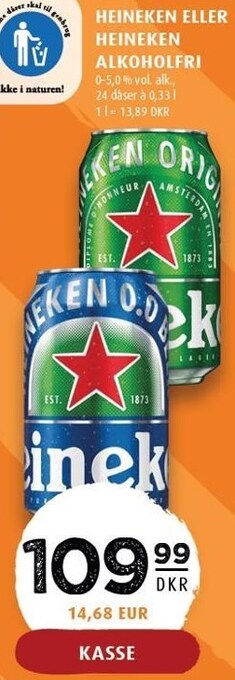 Scandinavian Park Heineken eller heineken alkoholfri tilbud