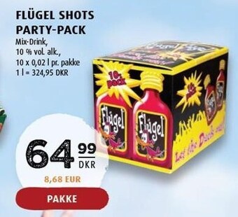 Flügel shots party-pack
