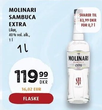 Scandinavian Park Molinari sambuca extra tilbud