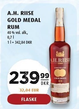 Scandinavian Park A.h. riise gold medal rum tilbud