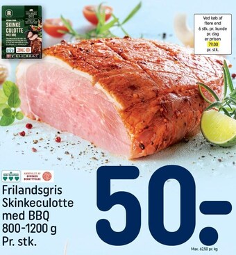 REMA 1000 Frilandsgris skinkeculotte med bbq tilbud
