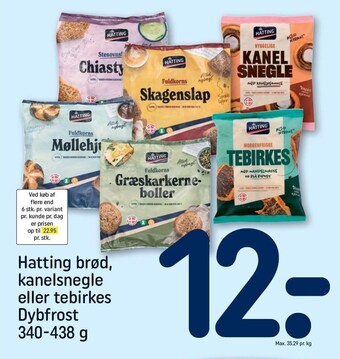 REMA 1000 Hatting brød, kanelsnegle eller tebirkes tilbud